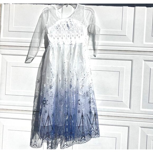 Frozen Elsa Snow Queen Costume Set Halloween Elsa Costume Size 140 (8-10 yrs) - Picture 2 of 8